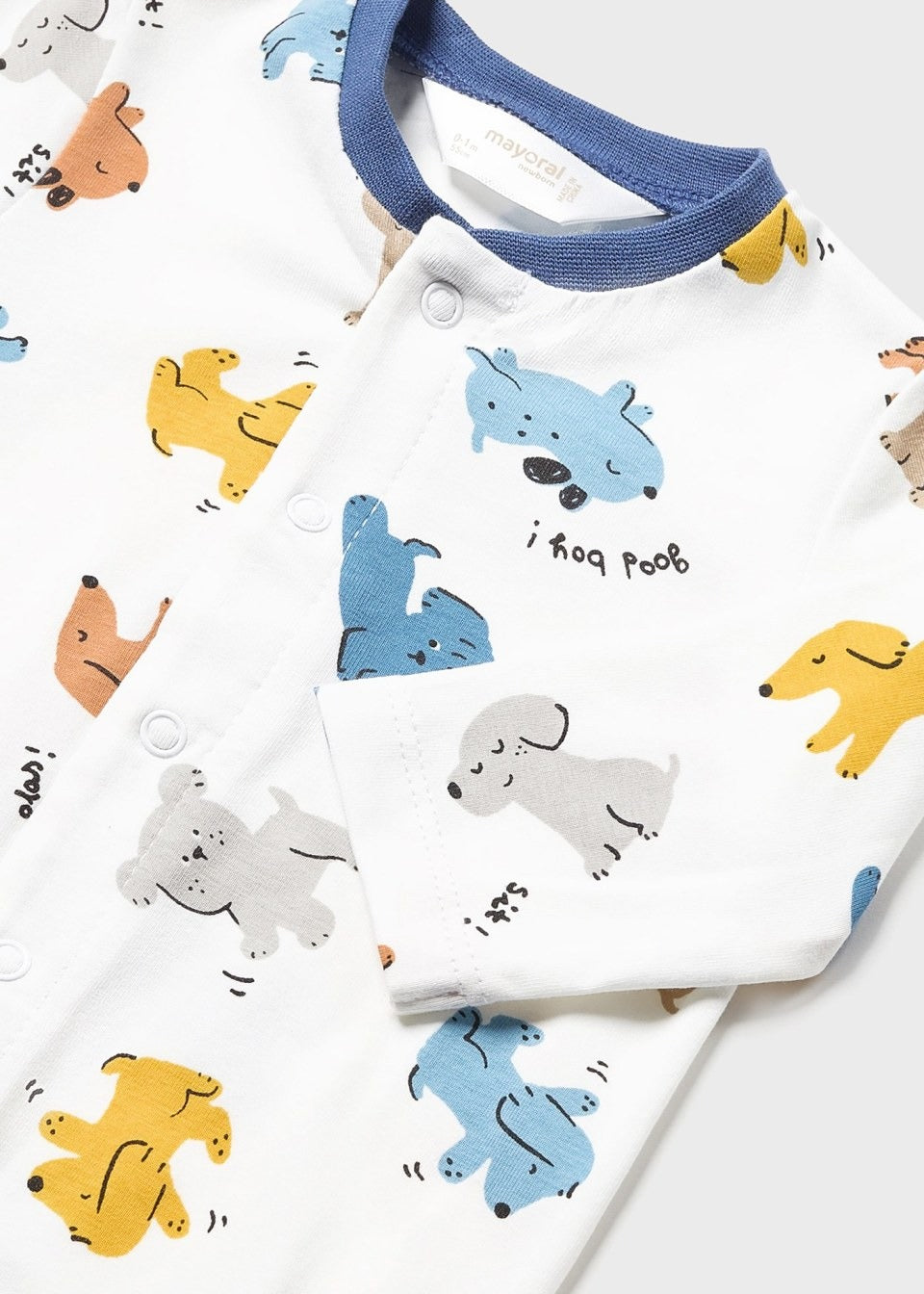 Puppy Walk Print Footie with Zipper main image 0