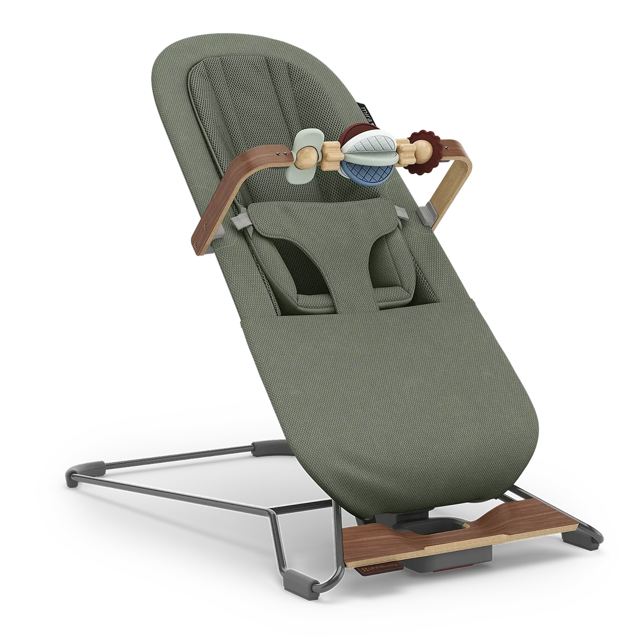 UPPAbaby Mira V2 Bouncer + Toy Bar - Maddie - Green Soft Knit