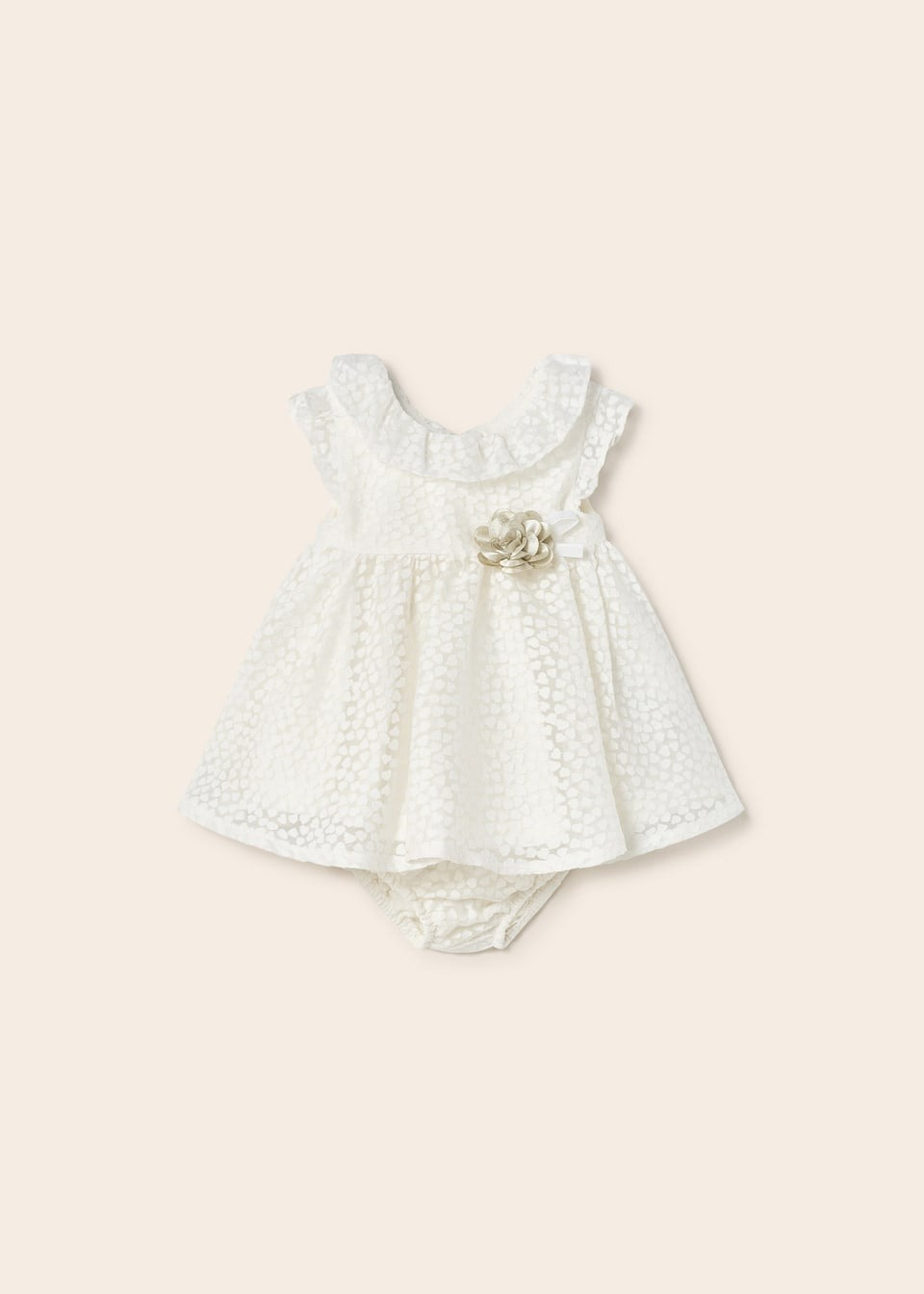 Mayoral-1812-93-BG-Natural-Devore Dress