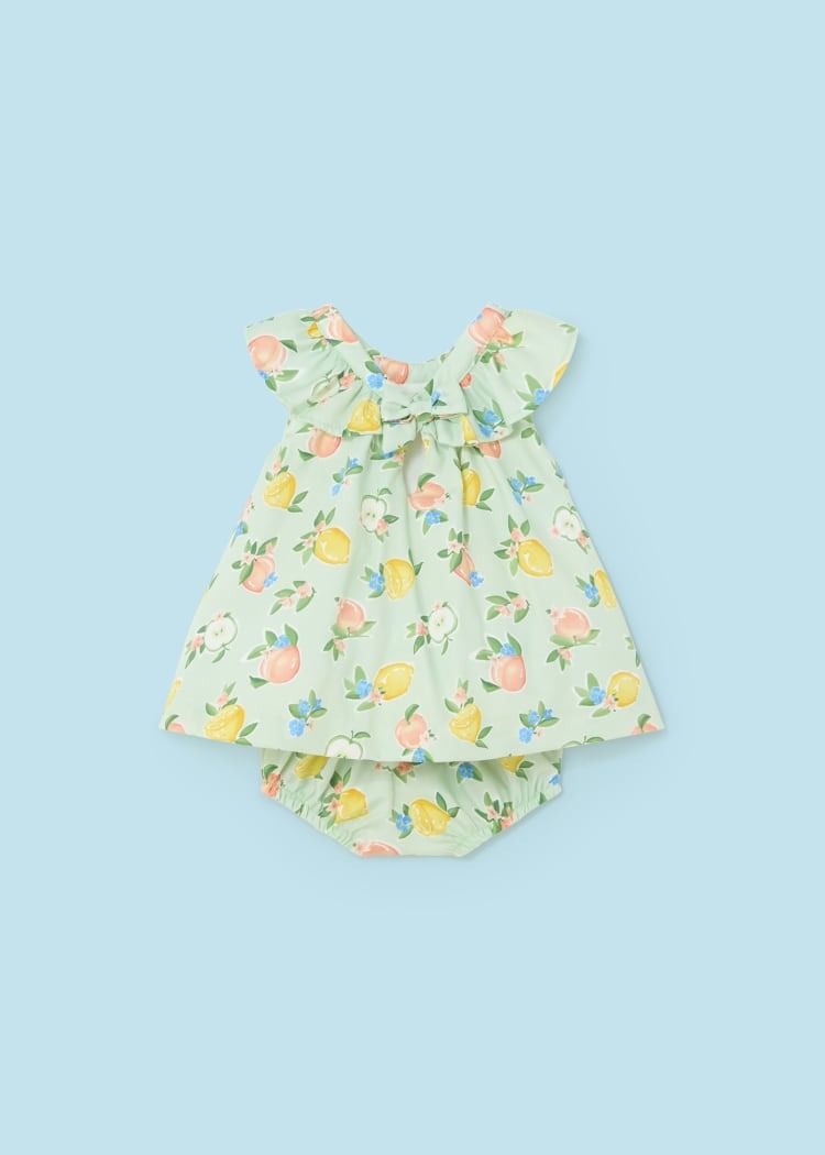 mayoral green dress Mayoral Printed Dress w/ Bloomer