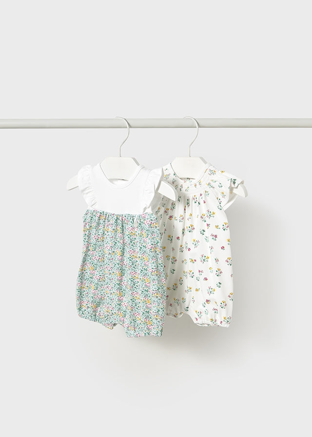 Mayoral Newborn Tulle Romper with Headband- Jade main image 1
