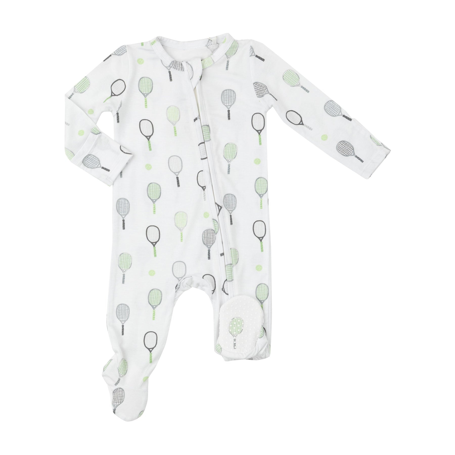 Angel Dear Ogee Lace Floral 2 Way Zipper Footie main image 0