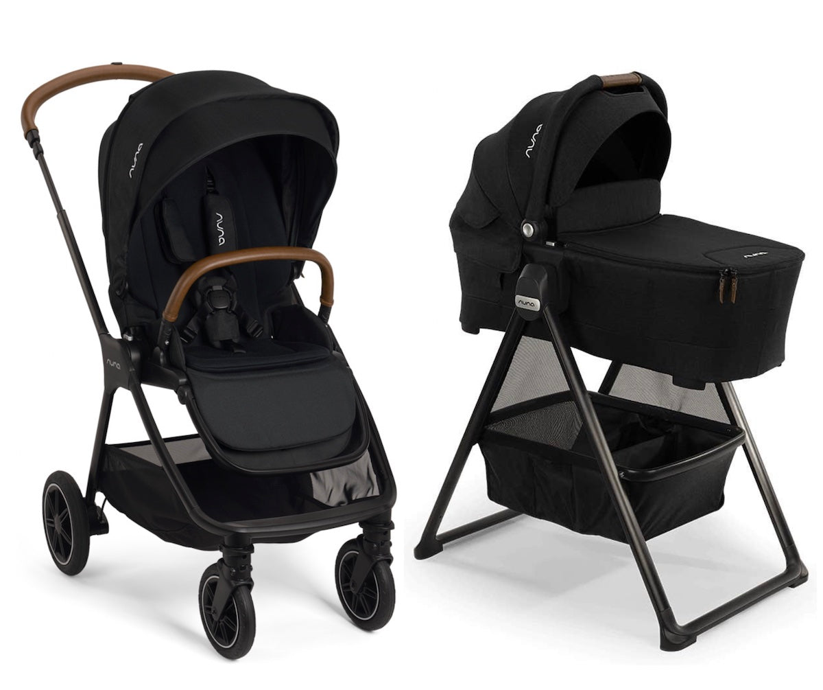 Nuna Triv Next Stroller + Bassinet - Caviar – Destination Baby & Kids