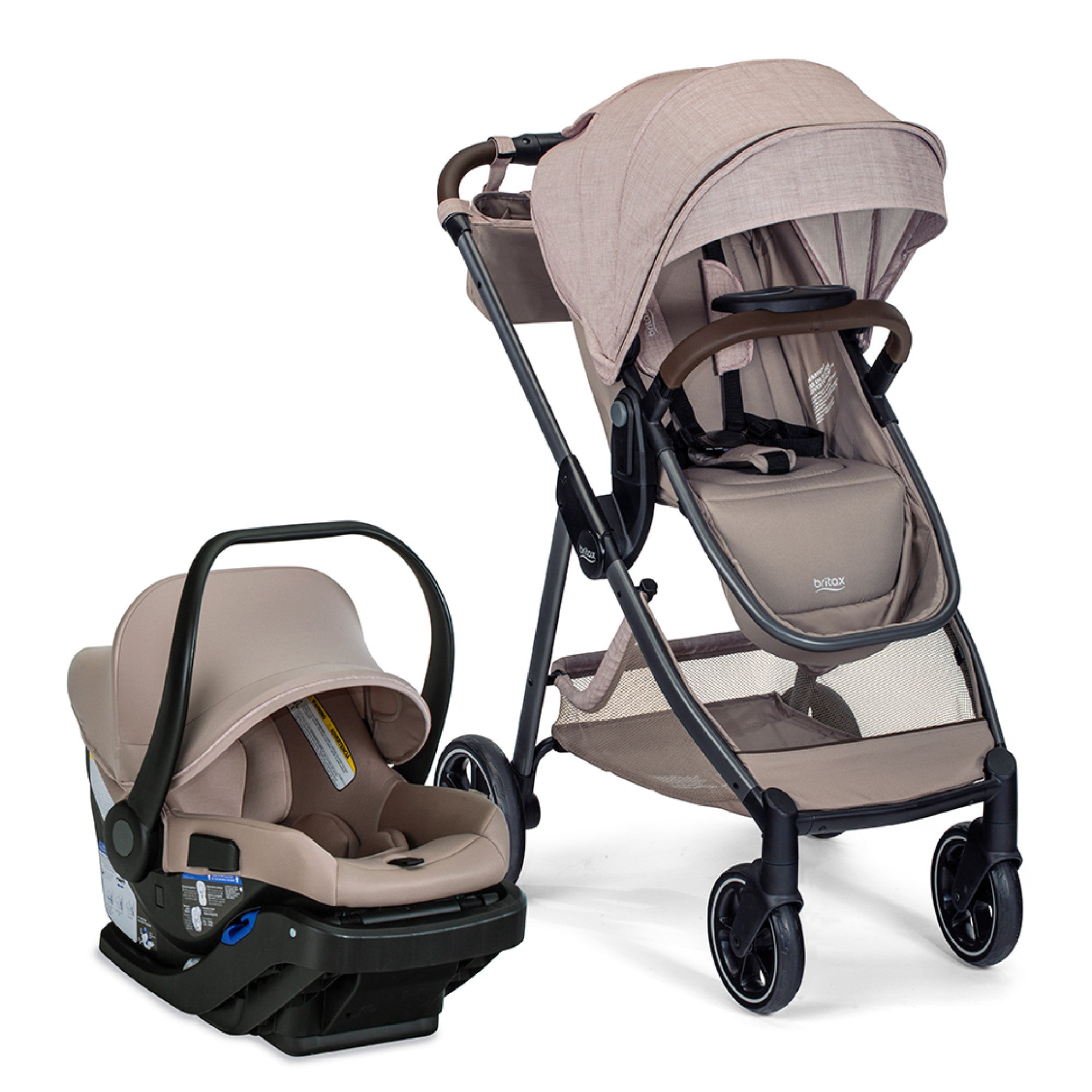 Britax Phases Travel System with Arbor Infant Car Seat Raven Black