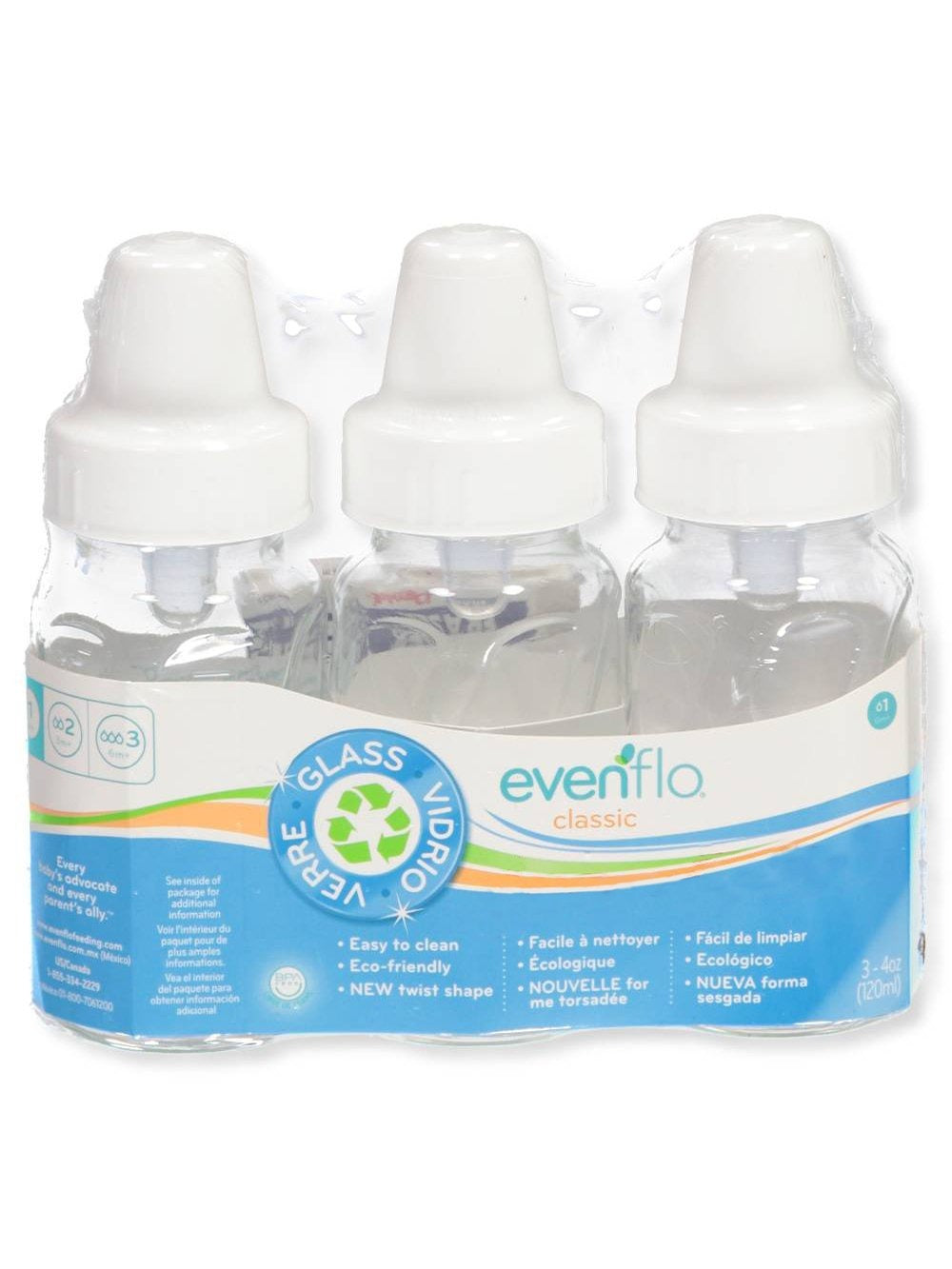 Evenflo Feeding Pack Classic Glass Bottle 4oz – Destination