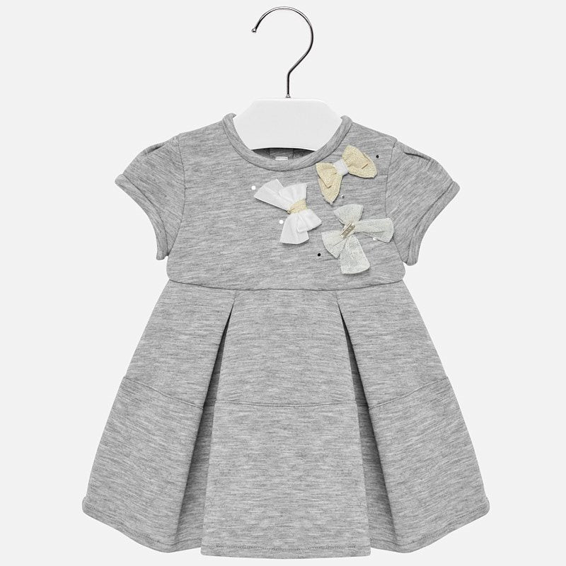 Mayoral Elastic Dress Silver - 9 Months  Destination Baby & Kids
