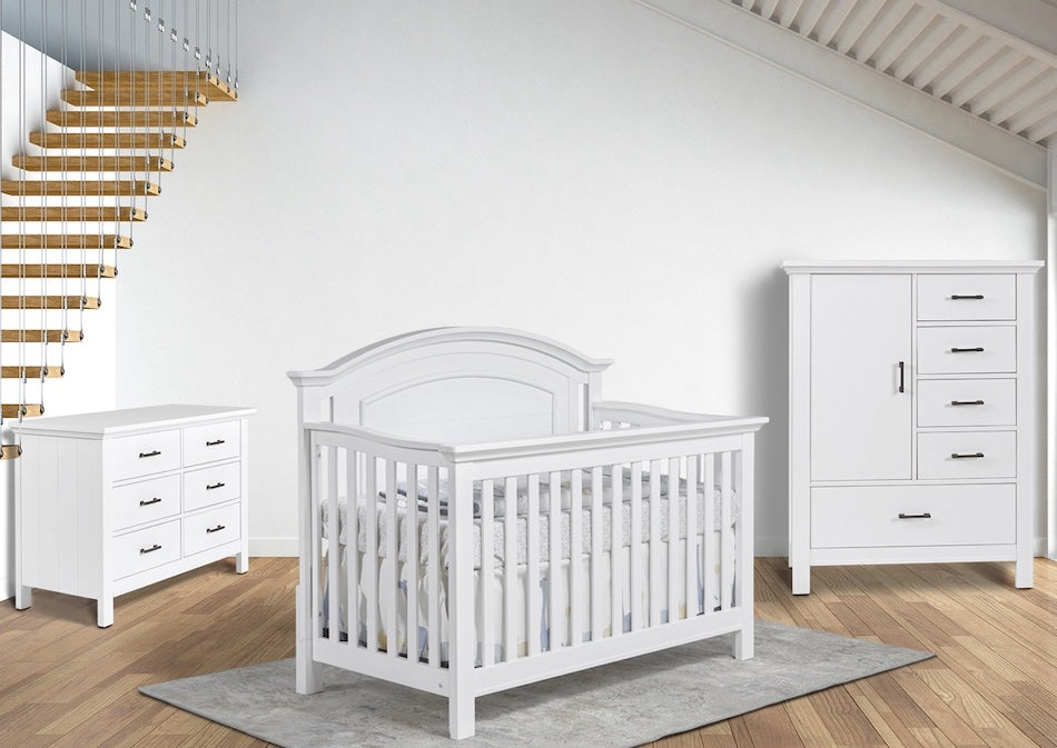 Pali Pali Design Como Forever Crib & Dressers Vintage White