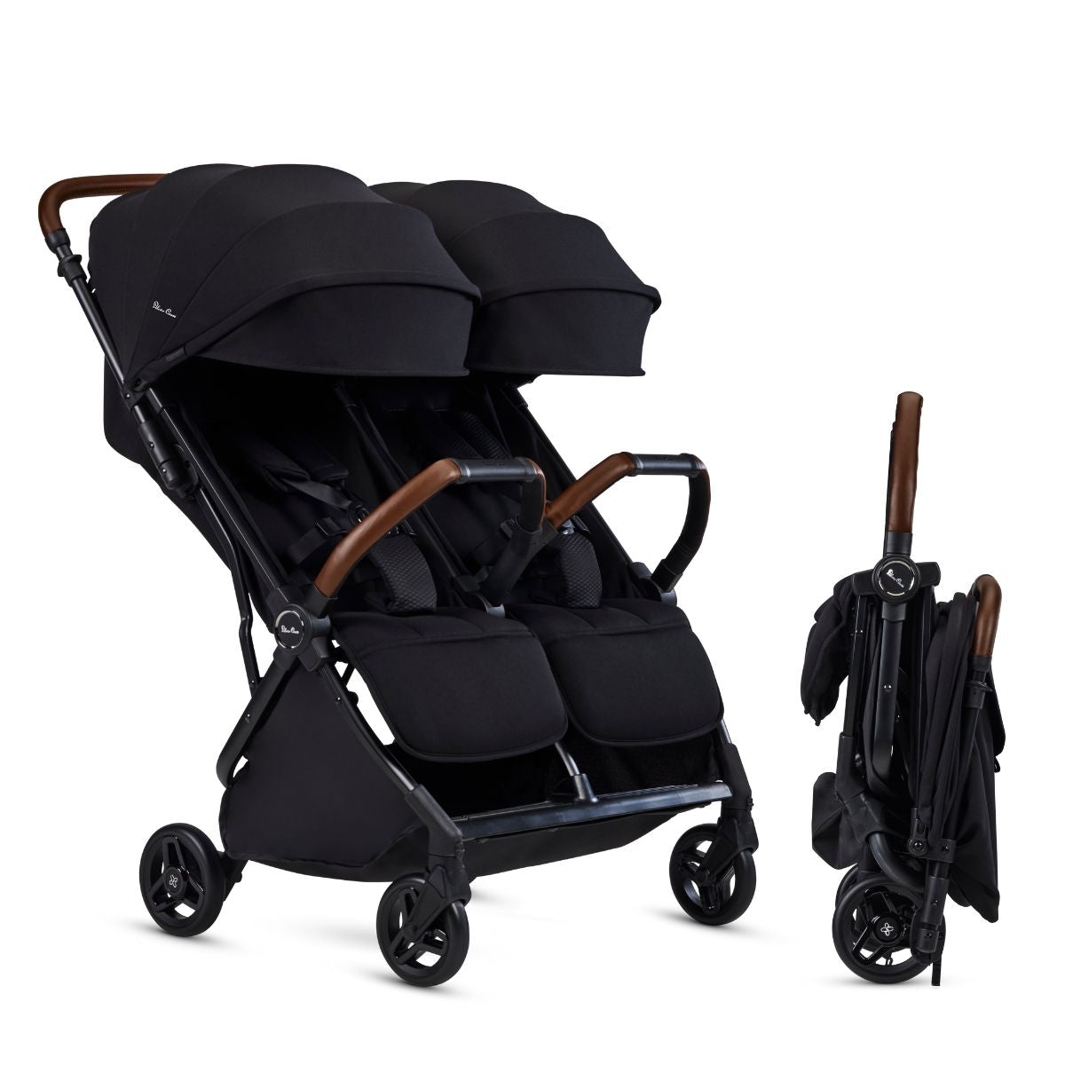 double stroller large wheels Silver Cross Jet Double Stroller