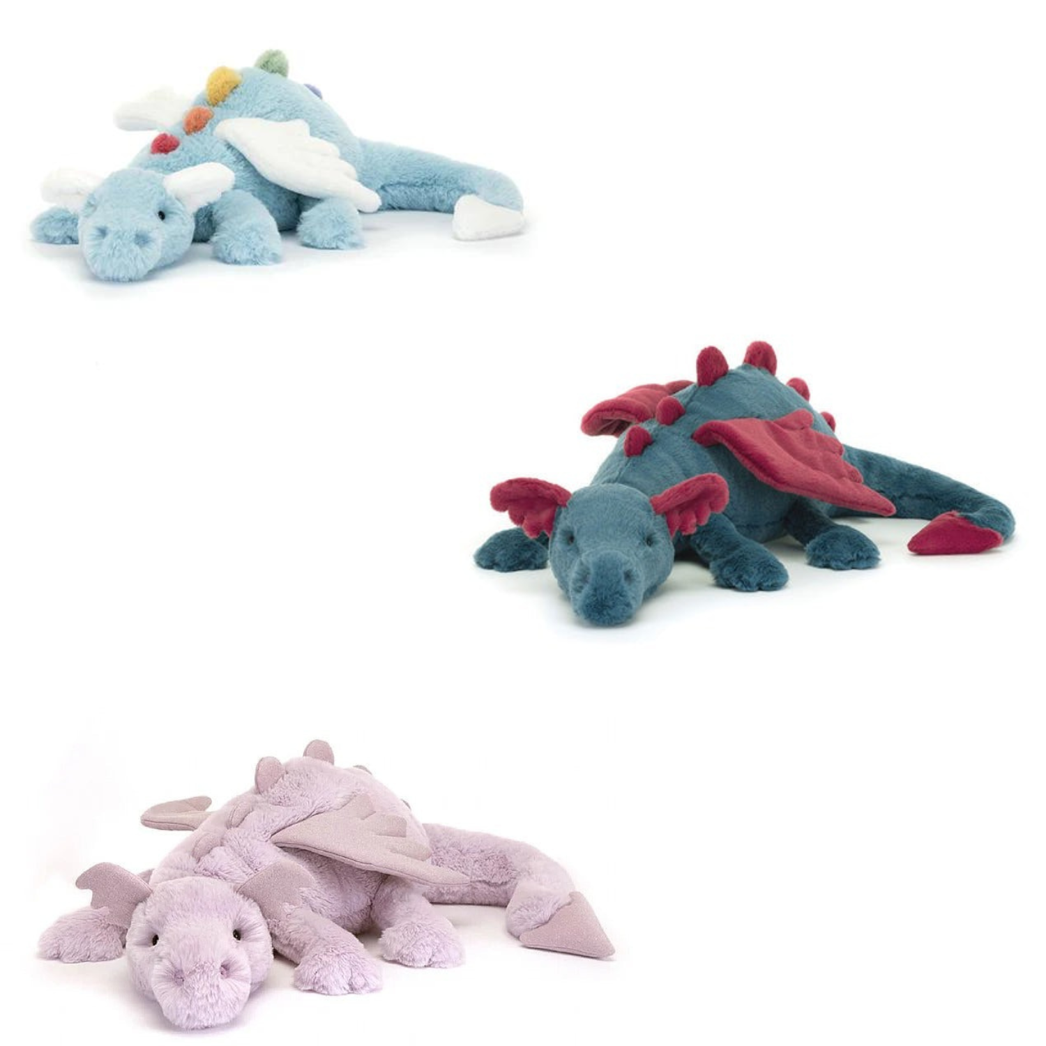 Jellycat Sky Dragon + Huge Dragon Bundle ( Lavender / Dexter