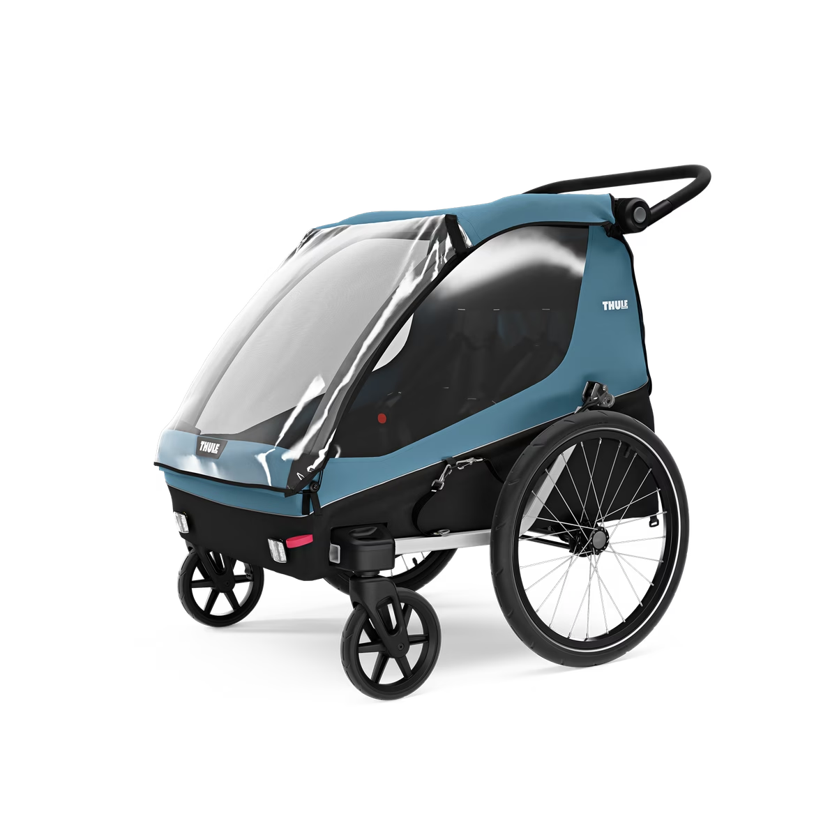 Thule Courier Double Stroller Bike Cargo Trailer Aegean Blue