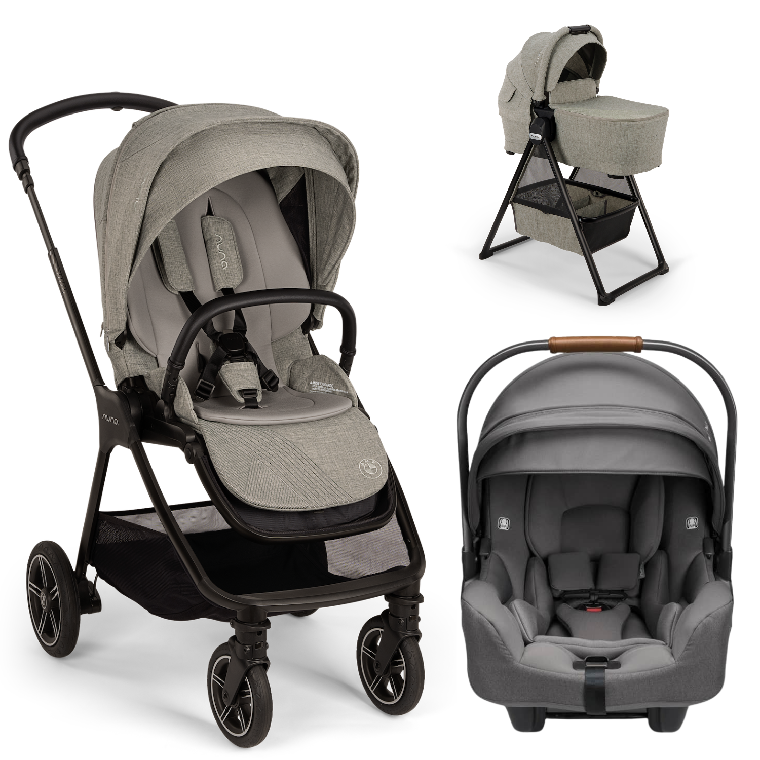 nuna triv stroller bassinet X BMW TRIV NEXT + PIPA RX + BASSINET IN GRAPHENE / GRANITE