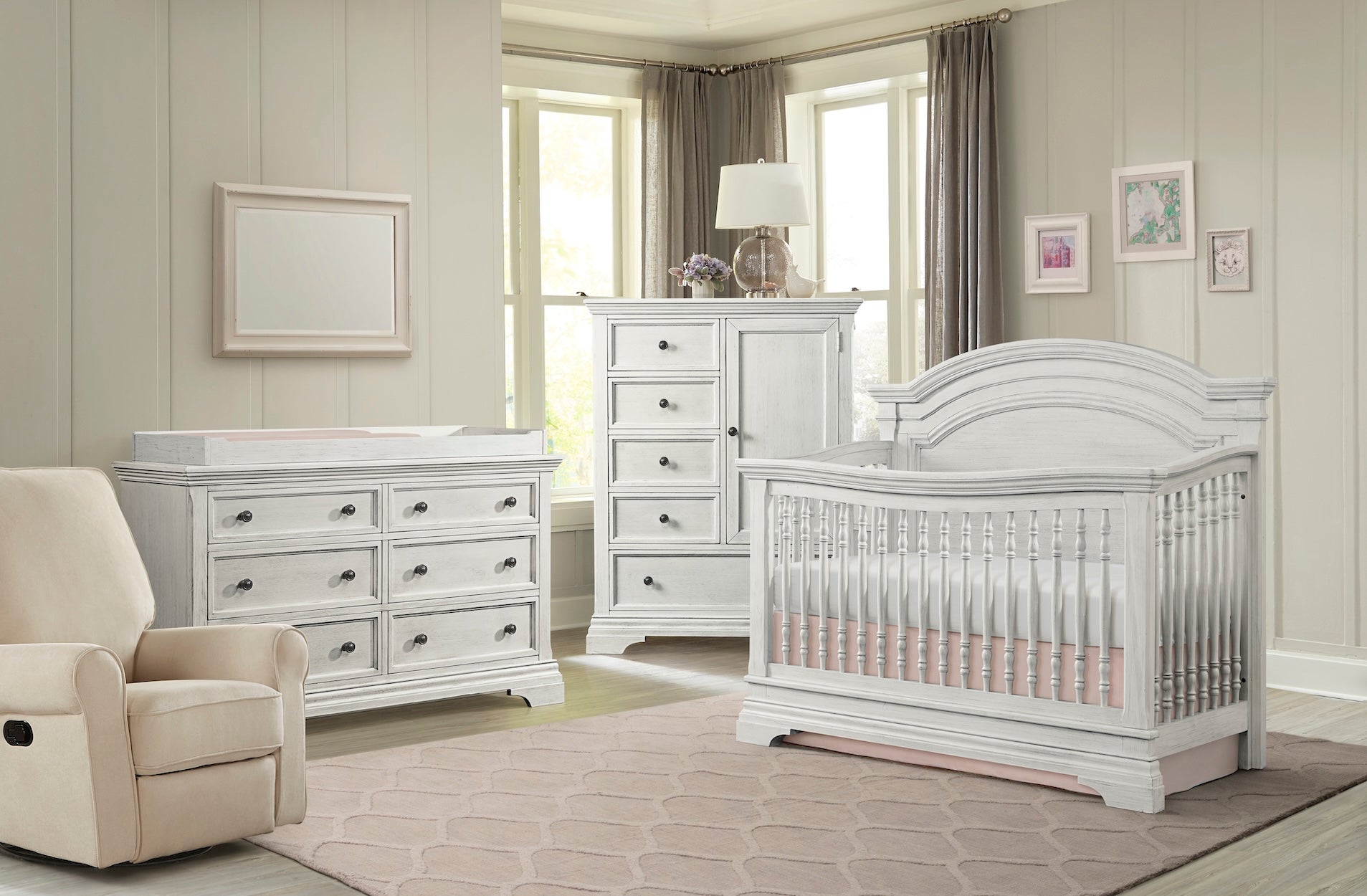 Westwood Design Olivia Arch Top Convertible Crib Dresser - Main Image