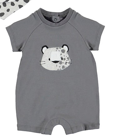 Mayoral Knitted Short Elephant Bodysuit - Grey - 6-9 Months 