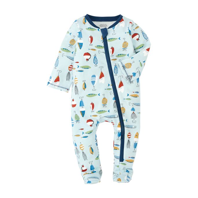 fish lure romper mud pie Roberts Super Puppy Breakaway Surface Bait perch The Cotton Spandex footed sleeper pictures multi color fish thoughout Turn inside out Fish Smocked Baby Bubble