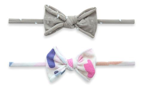 Baby Bling Bows Mini Skinny Headband in Newborn Neutral