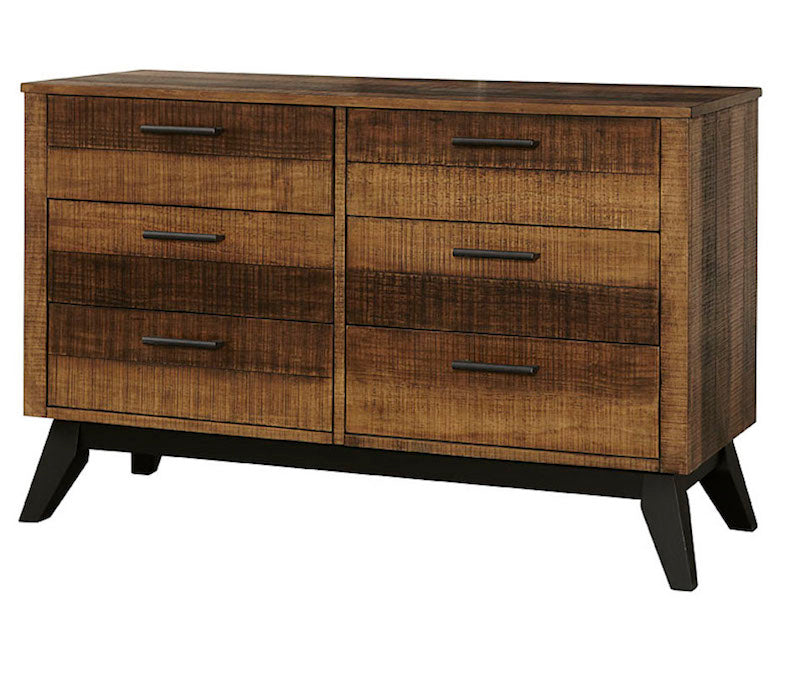Urban Rustic 6-Drawer Dresser, Brushed Wheat