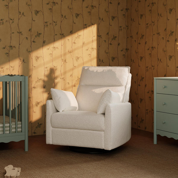 Babyletto Nori Extra Wide Electronic Recliner & Swivel Glider with USB port Gliders & Rockers Babyletto