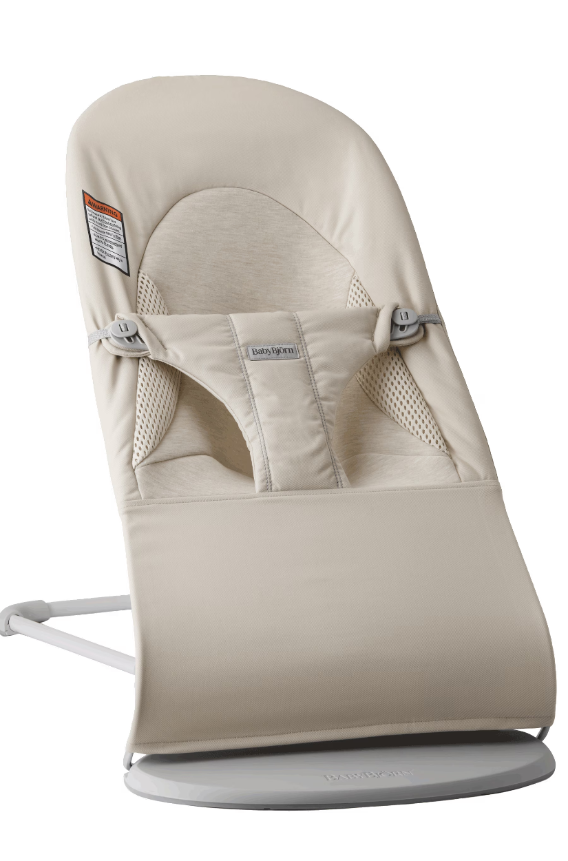 Bouncer Balance Soft Woven/Jersey, Tri-Fabric Baby Loungers Baby Bjorn Light Beige