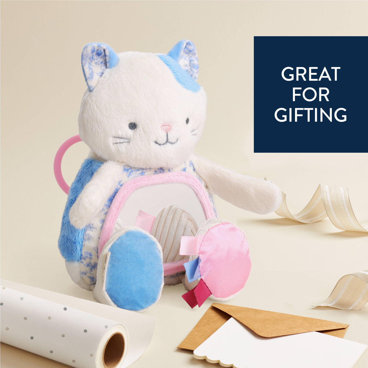 Itzy Bitzy Mirror™ Sensory Tummy Time Mirror - Kitty Activity Toys Itzy Ritzy