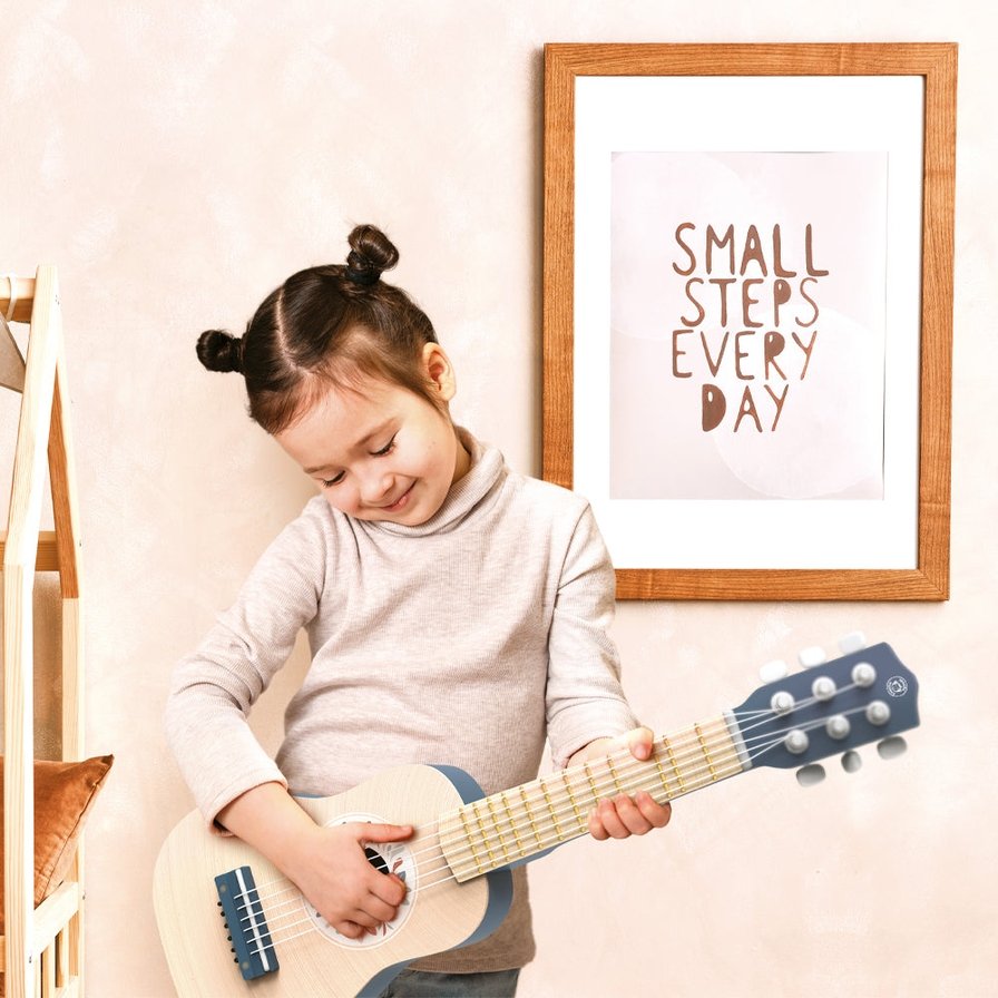Blue Wooden Toy Guitar Musical Toys Speedy Monkey