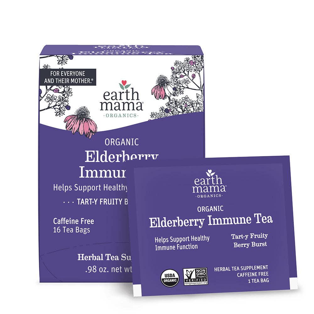 Organic Elderberry Immune Tea Products for Mom Earth Mama Organics