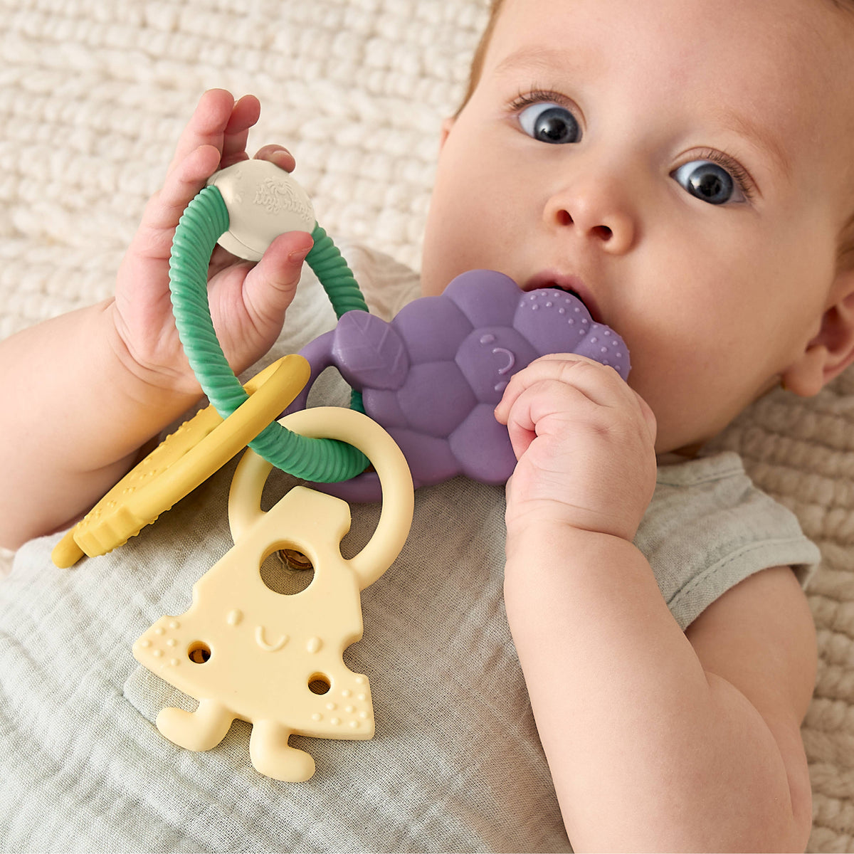 Itzy Trio™ Multi-textured Silicone Teether Charcuterie Activity Toys Itzy Ritzy