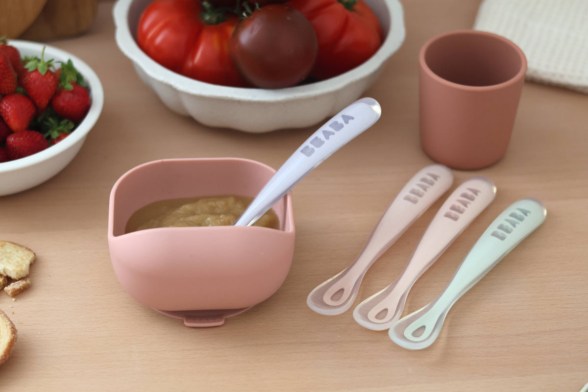 First Foods Silicone Spoons - Set of 4 - COTCANDY Plates, Bowls & Utensils BEABA & Childhome