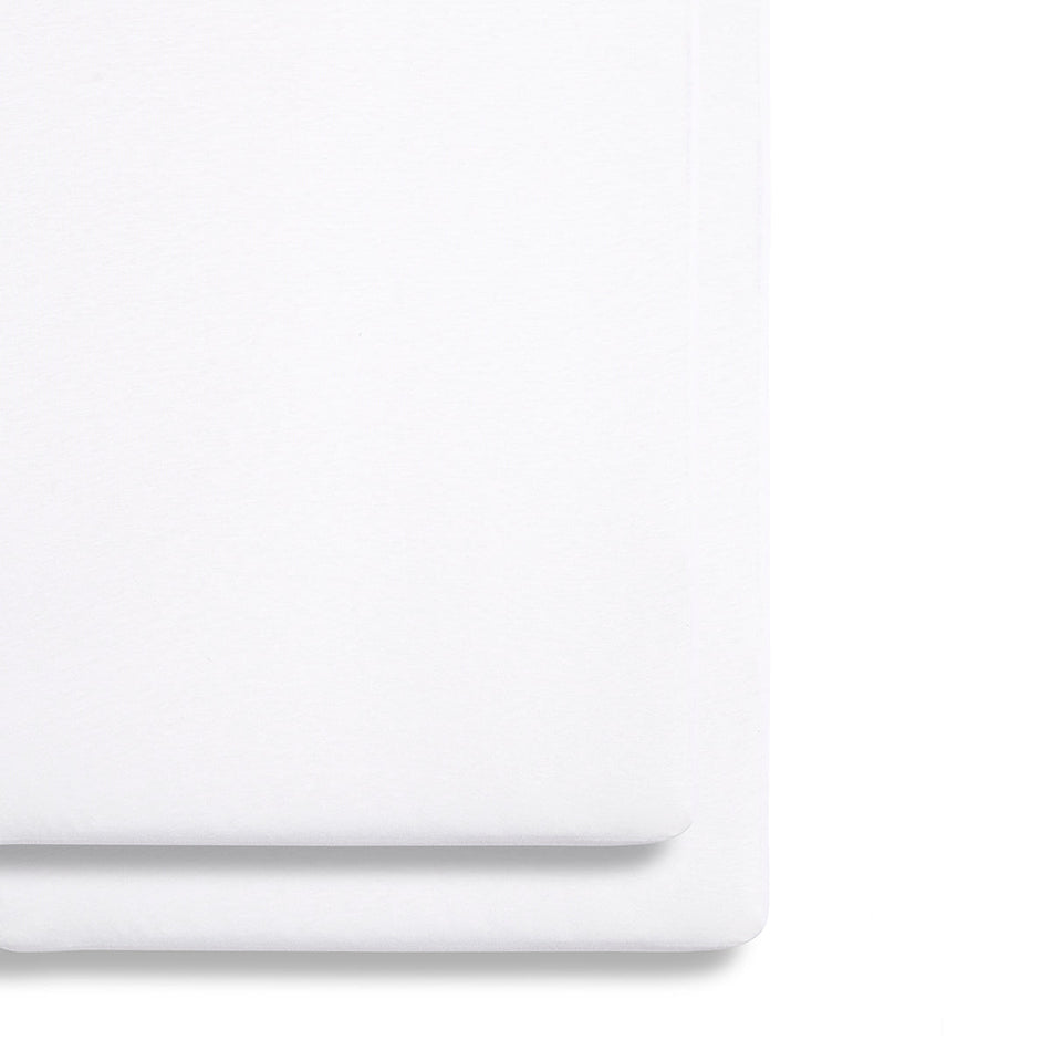 Twin Pack Bassinet Sheets - White