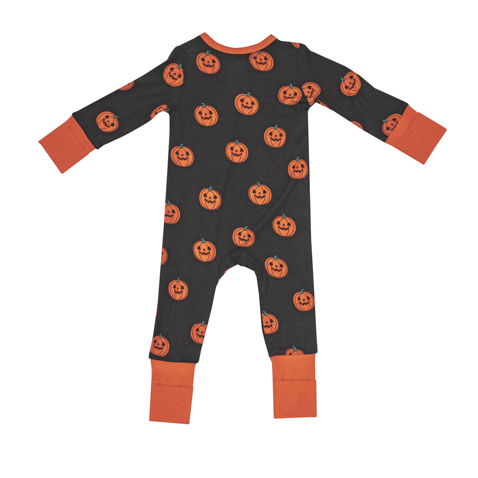 Jack O Lantern 2 Way Zipper Romper