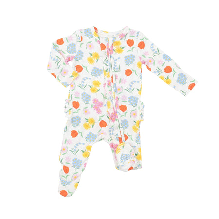 Freshly Picked 2 Way Ruffle Zipper Footie Clothing - Infant Angel Dear