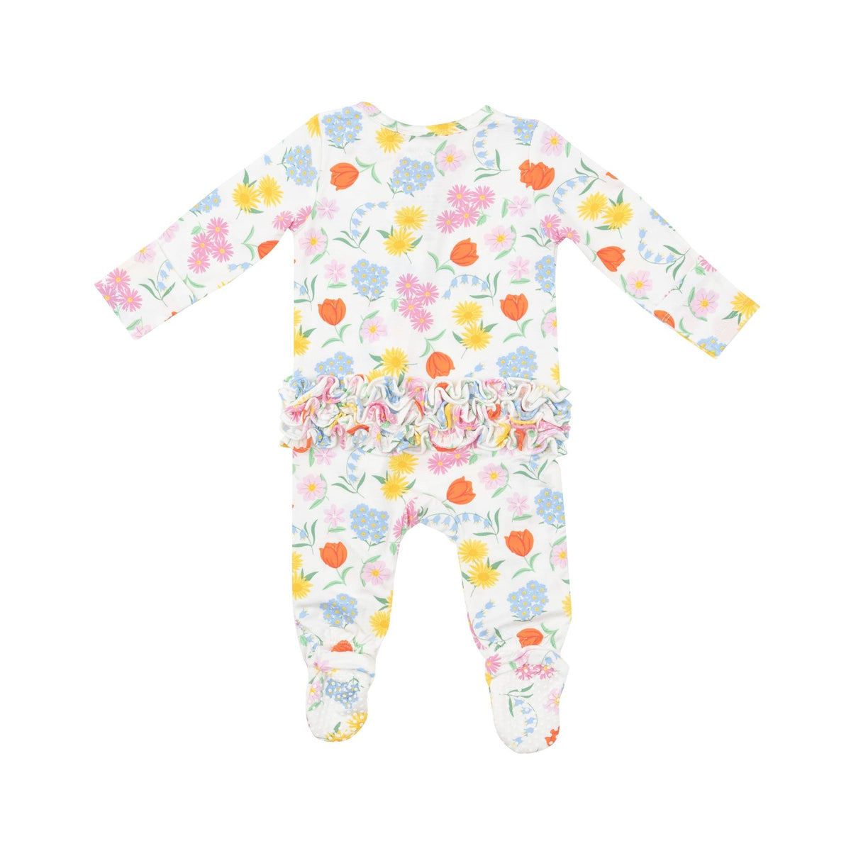 Freshly Picked 2 Way Ruffle Zipper Footie Clothing - Infant Angel Dear