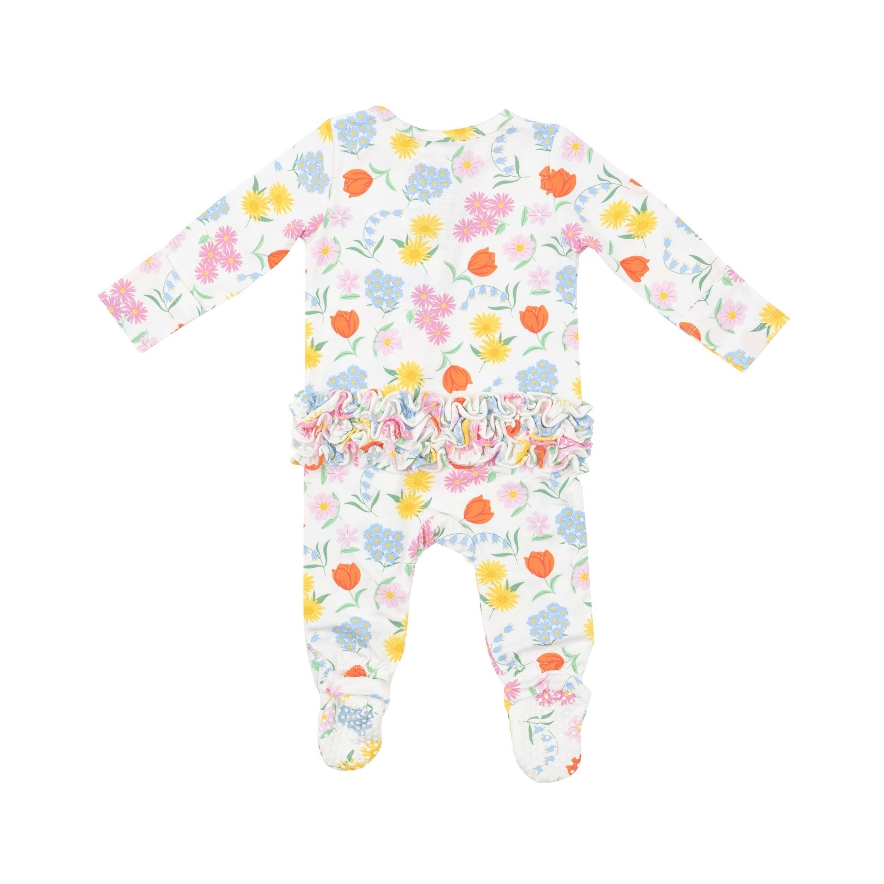 Freshly Picked 2 Way Ruffle Zipper Footie Clothing - Infant Angel Dear