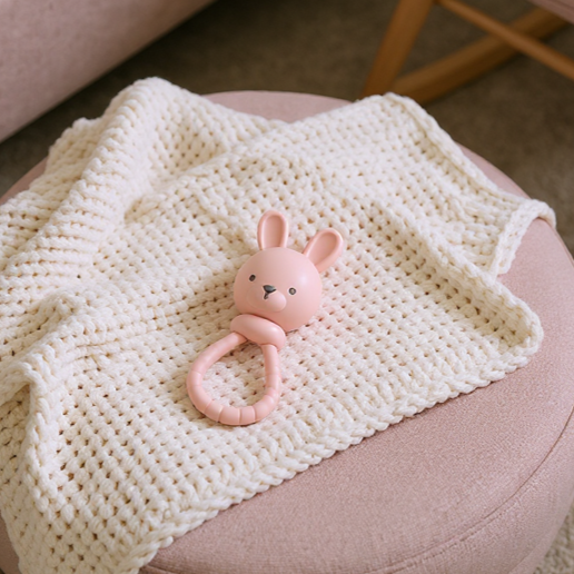 Pink Bunny Sweetie Rattle™ Pacifiers & Teethers Itzy Ritzy