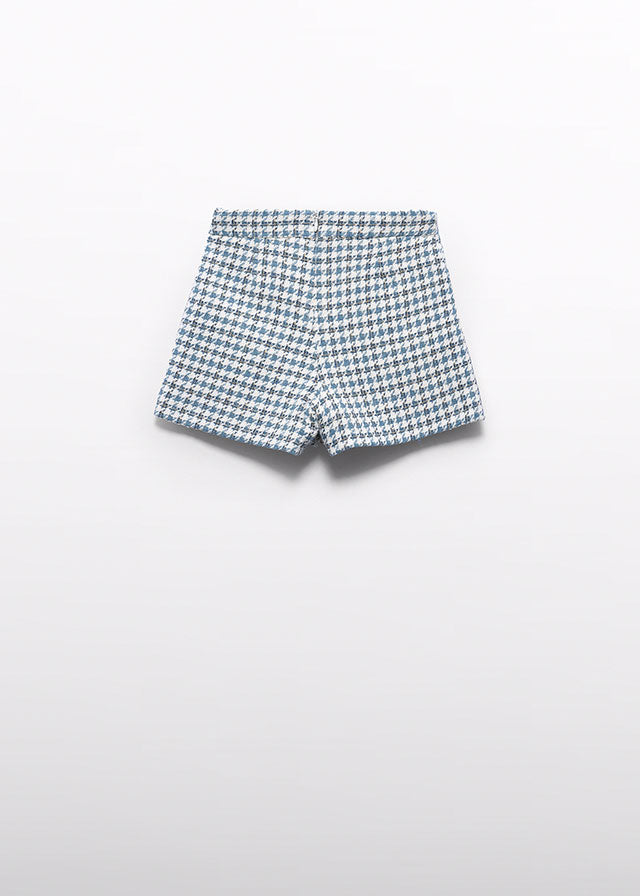 Abel & Lula Girls Cerulean Houndstooth Skort
