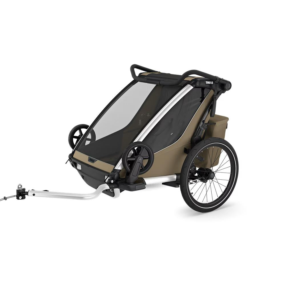 Chariot Cross 2 Double Strollers - Double Thule Faded Khaki