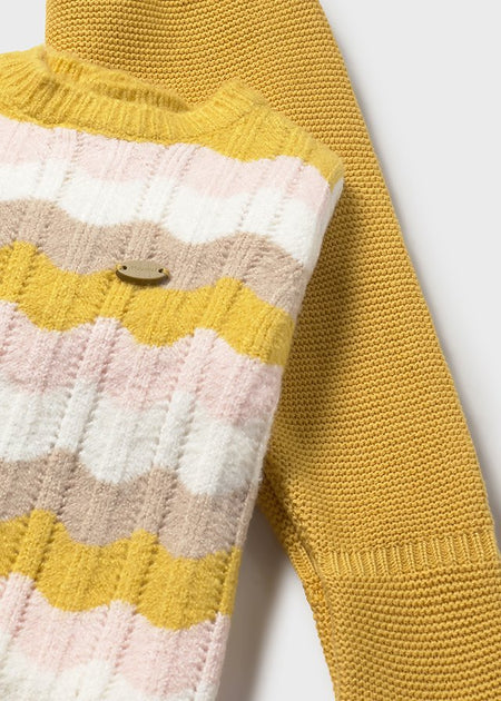 Camomile, Pink & Cream Newborn Girl 3-Piece Knit Set Clothing - Infant Mayoral