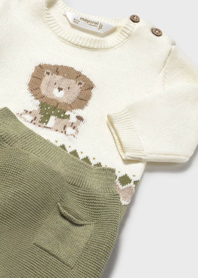 Newborn Knit Pants and Sweatshirt Set Clothing - Infant Mayoral