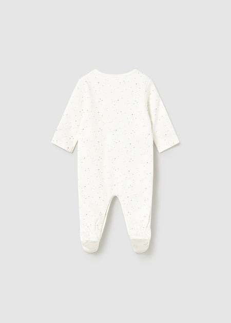 Newborn Girl Snap Footie with Fairy Applique Footies Mayoral Polka Dot 0-1 Months