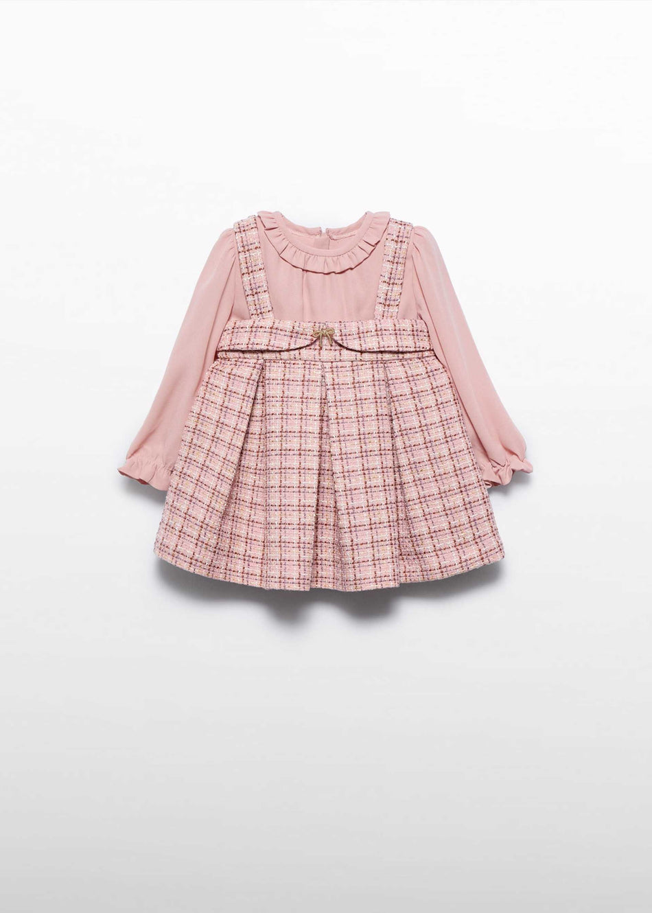 Abel & Lula Baby Girl Tweed Pinafore Dress