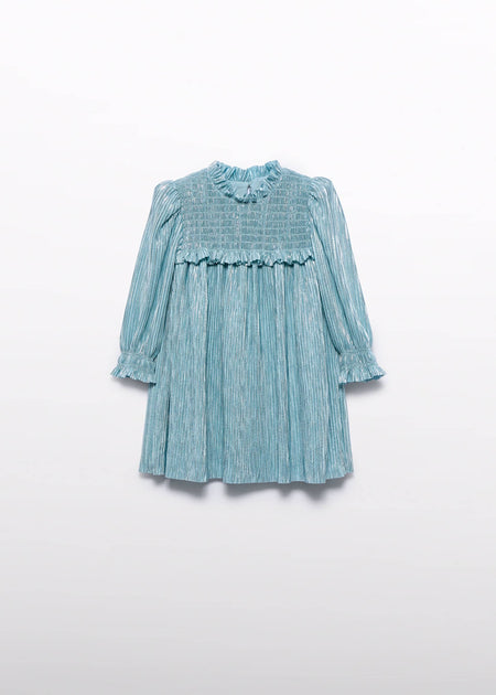 Baby Girl Metallic Pleated Dress Baby & Toddler Dresses Abel & Lula