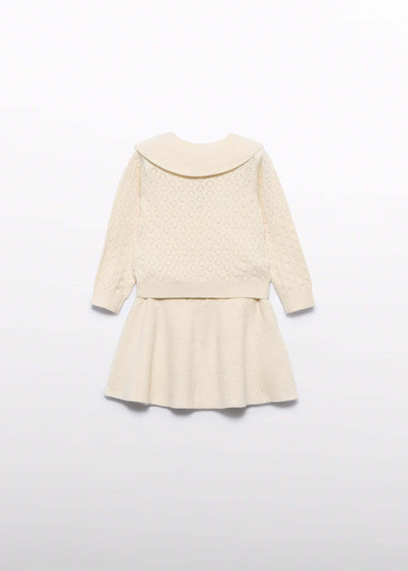 Baby Girl Knit Skirt Set with Collar Baby & Toddler Dresses Abel & Lula