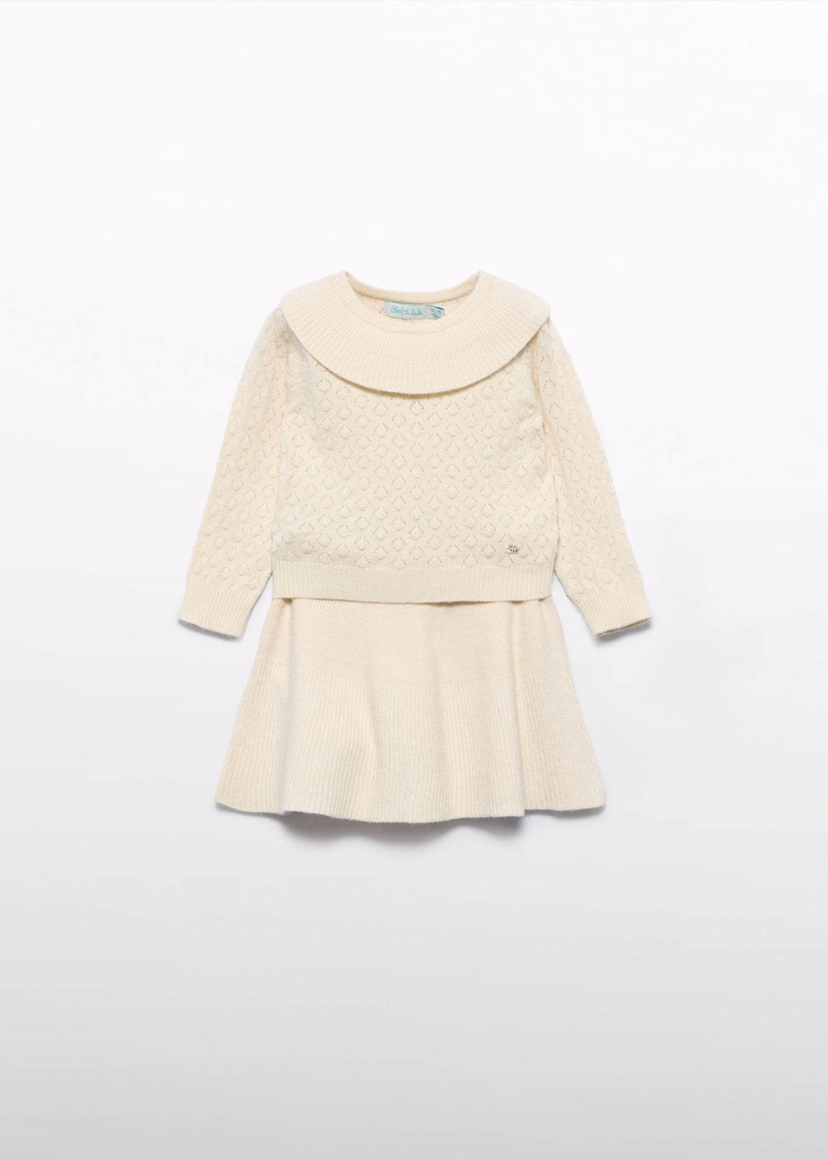 Baby Girl Knit Skirt Set with Collar Baby & Toddler Dresses Abel & Lula