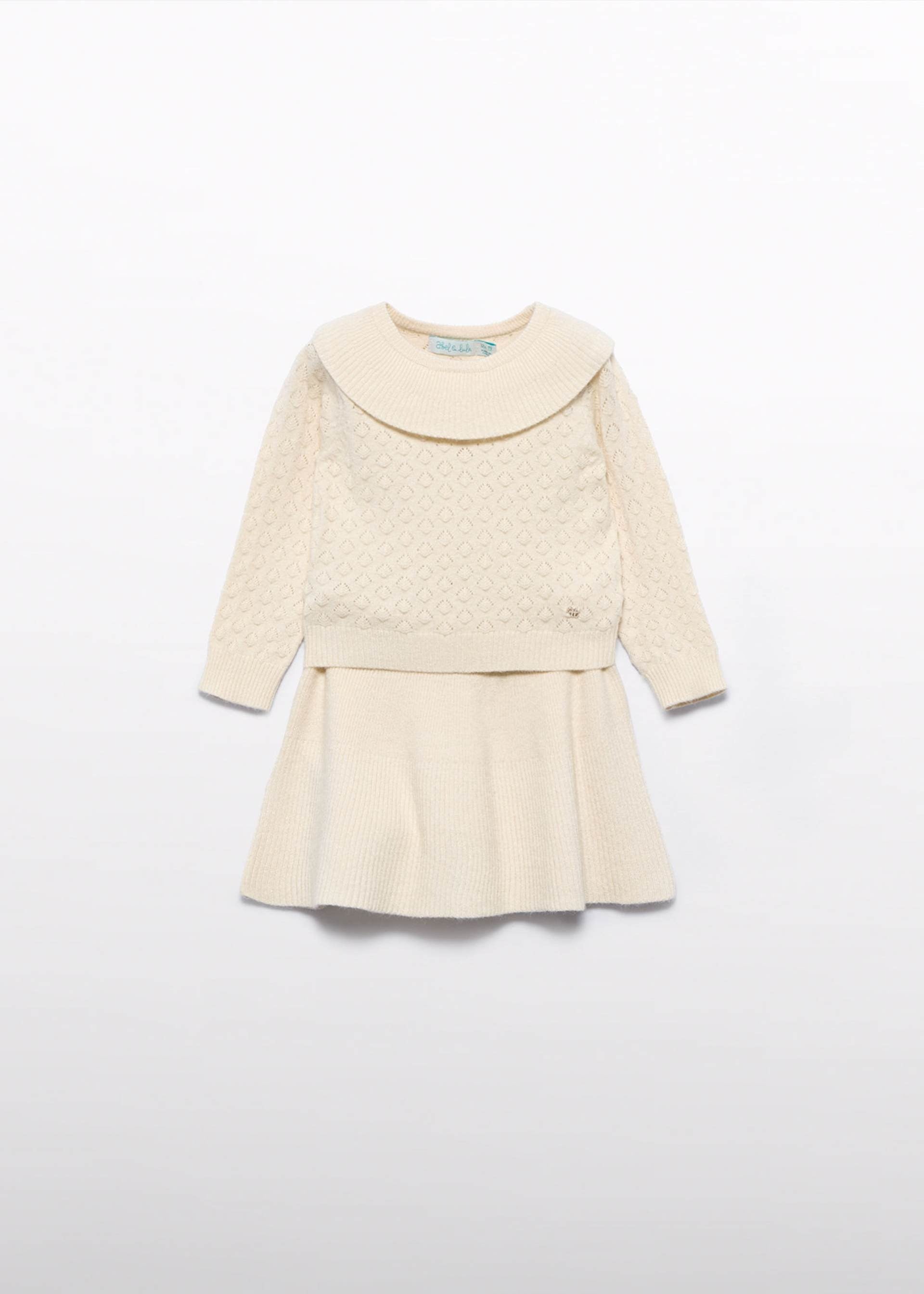 Baby Girl Knit Skirt Set with Collar Baby & Toddler Dresses Abel & Lula