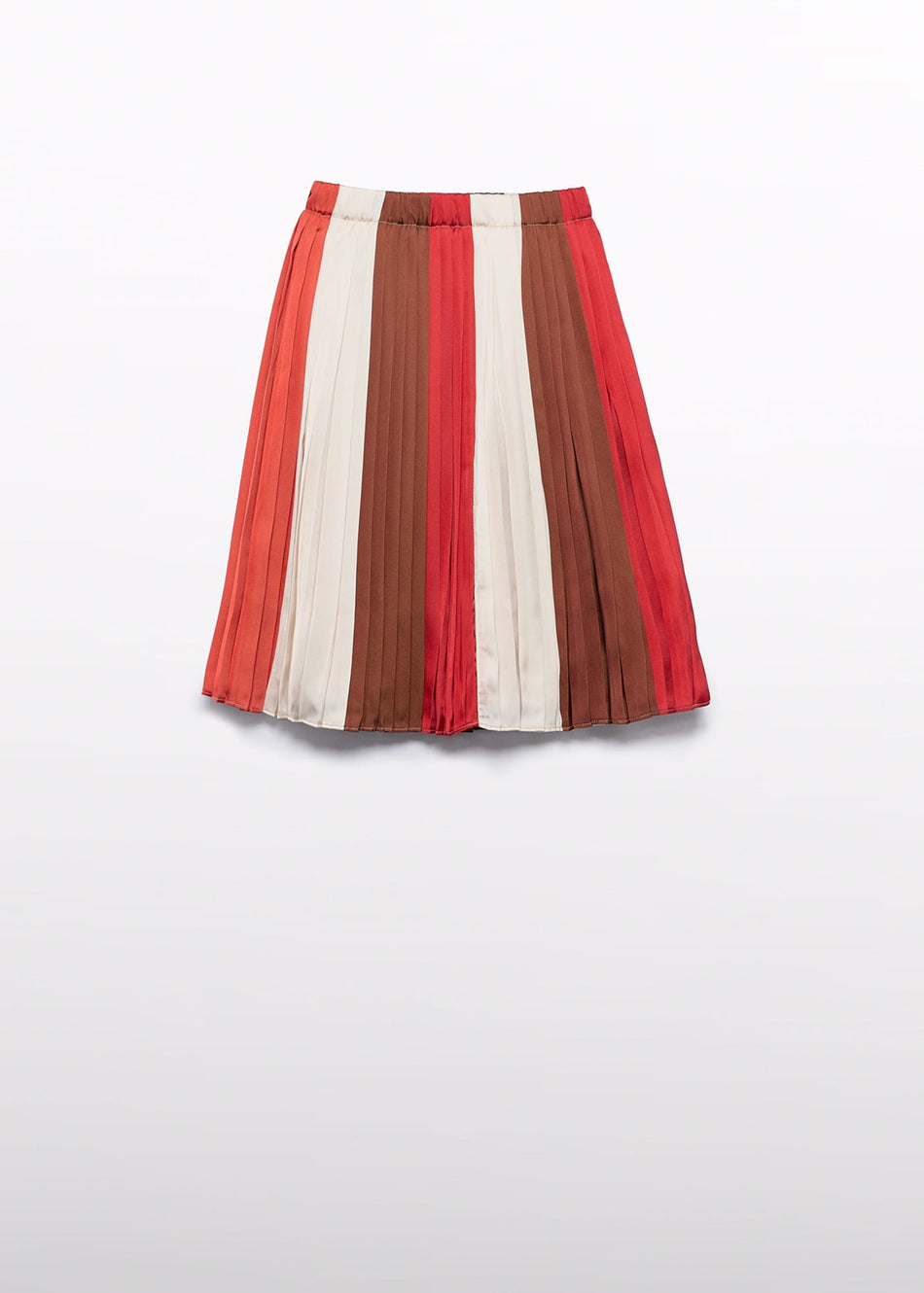 Abel & Lula Girl Midi Pleated Striped Skirt