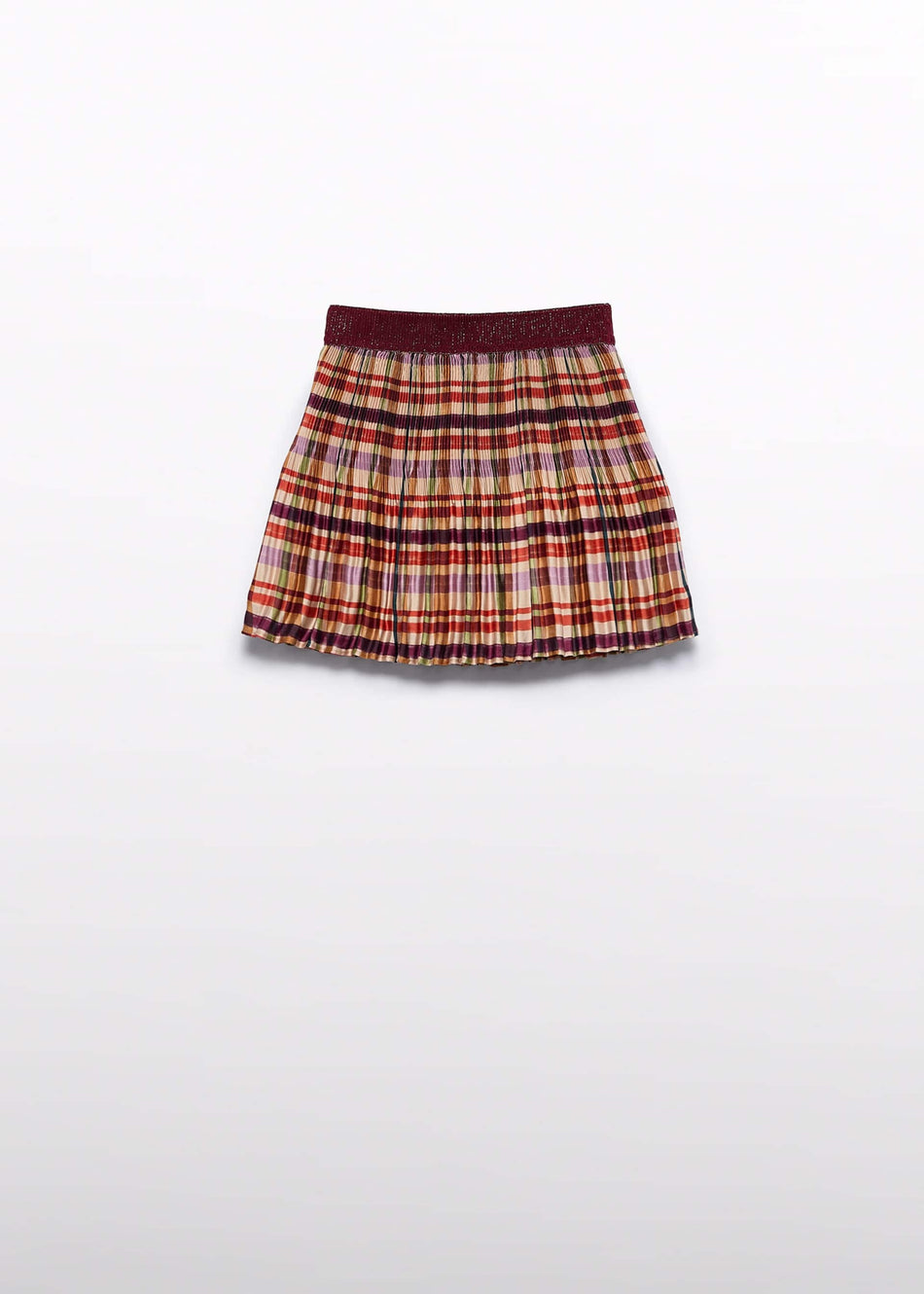 Abel & Lula Girl Mini Pleated Plaid Skirt