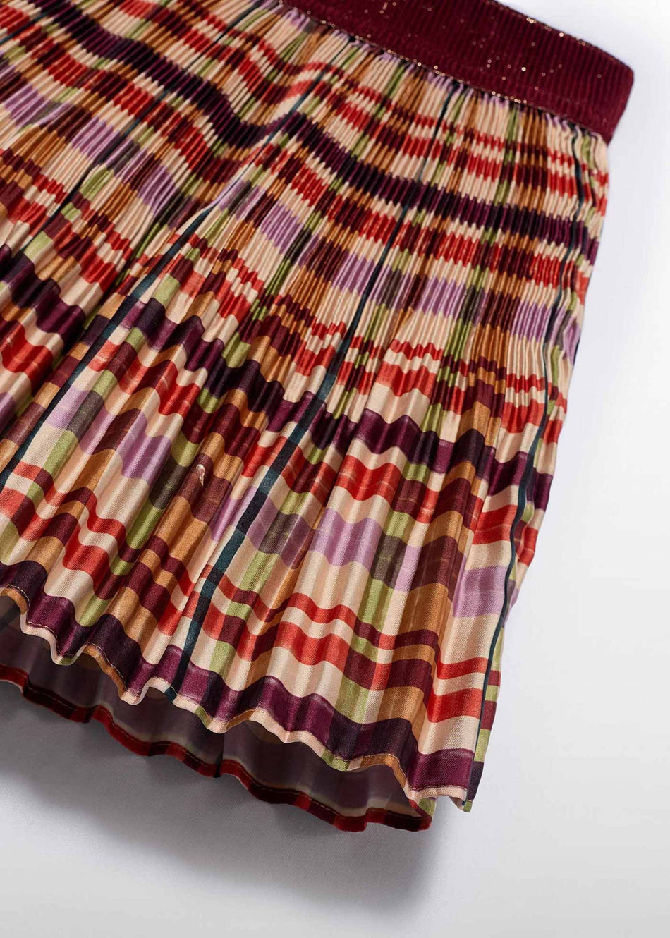 Abel & Lula Girl Mini Pleated Plaid Skirt