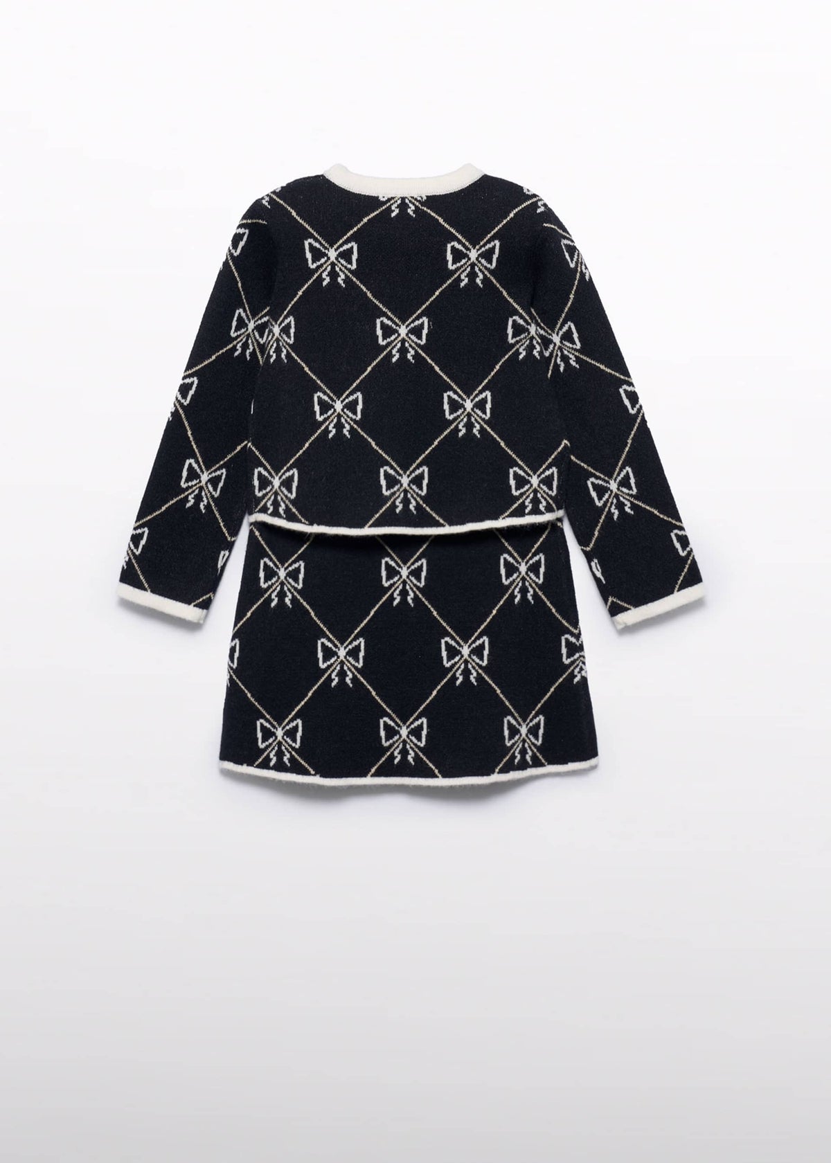 Girl Black & White Knit Skirt Set Baby & Toddler Dresses Abel & Lula