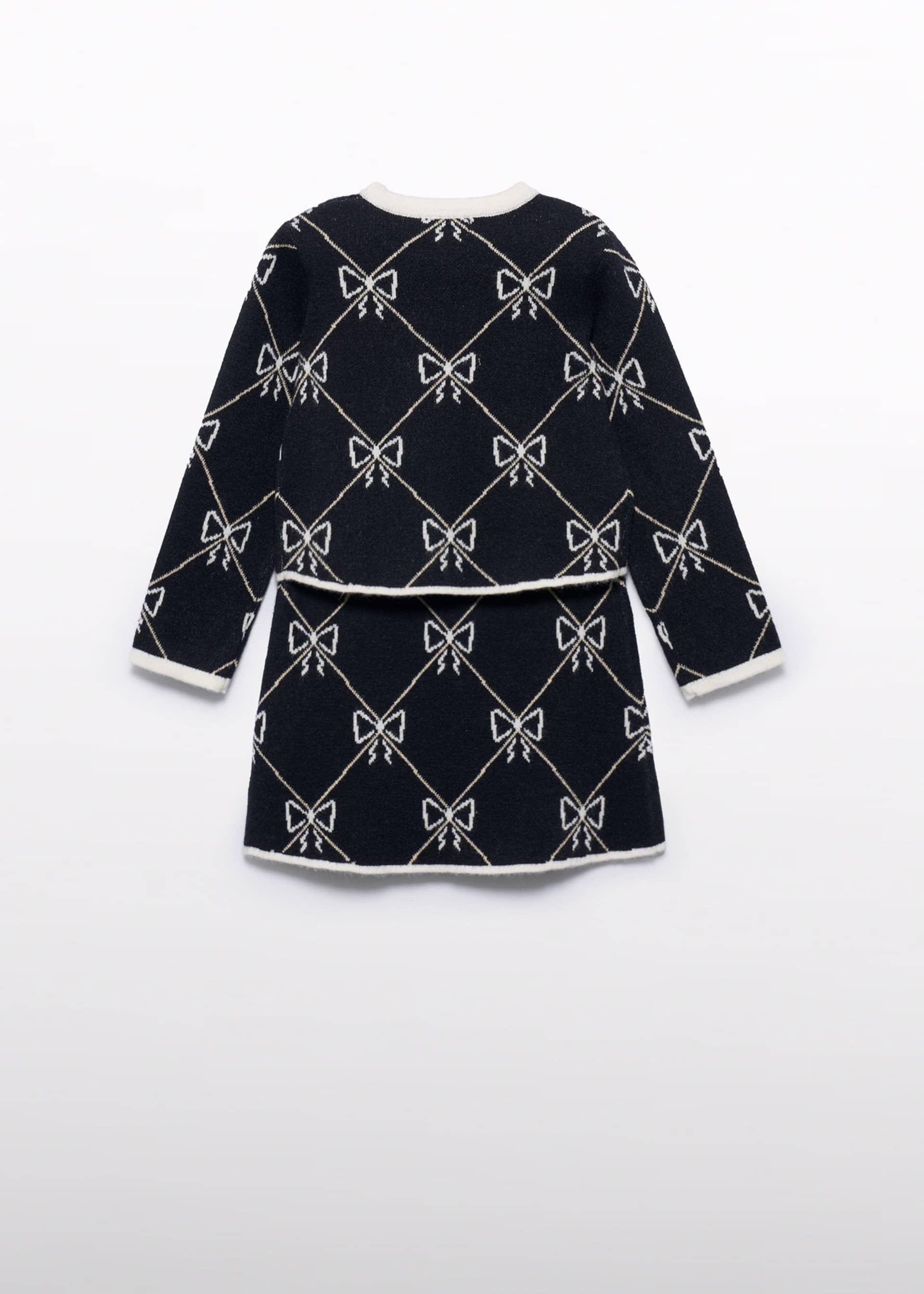 Girl Black & White Knit Skirt Set Baby & Toddler Dresses Abel & Lula
