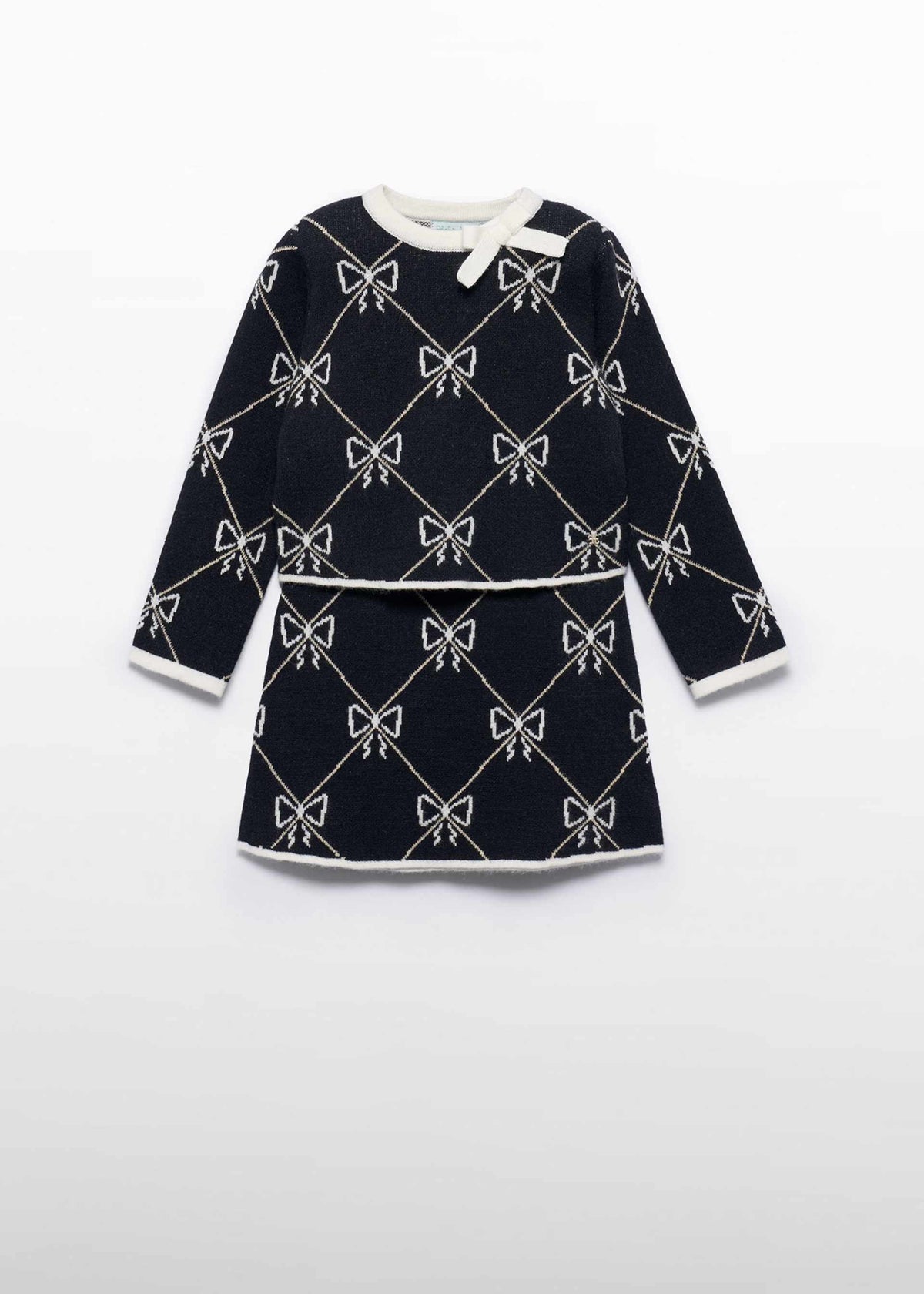 Girl Black & White Knit Skirt Set Baby & Toddler Dresses Abel & Lula