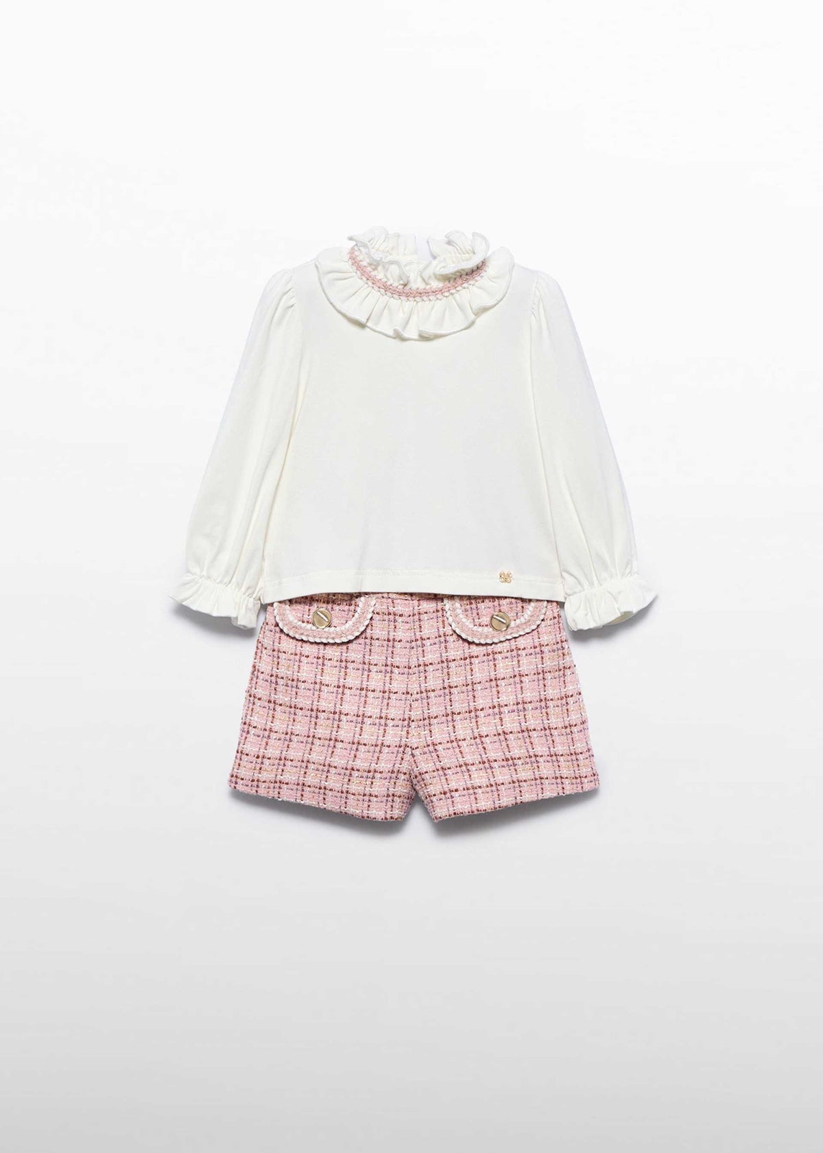 Baby Girl Tweed Bermuda Shorts Set Clothing - Girls Outfits Abel & Lula